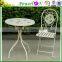 Cheap Price Unique Design Metal Mosaic Table Chair Folding Furniture Set For Backyard