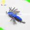14 in 1outdoor multi folding purpose knife with aluminum handle in peanuthull shape