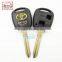 High Quatity Toyota remote key shell 2 button Car Key toyota with toy 43 blank with gold logo romote key shell