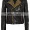 BKL GOTH Black Leather MOTORCYCLE Jacket with STUDS