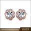 OUXI New Designs Wholesale Changeable Gold Earrings Made With Austria Crystal