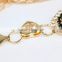 Fashionable Gold Metal Chain Flower Crystal Buckles Belts for Women