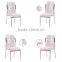 Dinning chair with fabric covering and high rebound sponge,stainless steel legs
