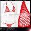 woman sexy hot fishnet bra and g-string set