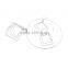 Stainless Steel Wire Work Geometry Choker Necklace for Fashion Women