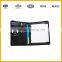PU leather luxary notebook cover portfoilo with pen holder zip closure