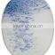 High quality water felt blue and white 3D motion toilet seat