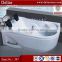 p shaped bathtub, Whirlpool tub air controls bubble bath