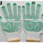 BSSAFETY China supplier poly cotton knitted pvc dotted safety gloves, cheap work gloves