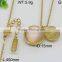 Ladylike Gold Round Stone Luck Necklace Charms