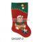 18" Non-woven christmas stocking with lovely animal design