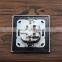 2016 new design IVOR glass panel mechanical socket luxcry Germeny socket switch EU SWITCH
