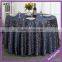 Hotel and restaurant use royal blue printing 132 round table cloth wholesale
