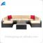 Outdoor rattan 6 seater sofa set all weather furniture