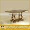 Luxury rose gold marble dining table set restaurant furniture