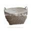 Grey Wash wicker Birds Nest