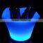 LED ice bucket / plastic beer bucket/indoor plastic lighting decoration with led cube table