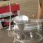 handle operating meat mincer with silver paint