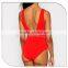 Wholesale alibaba china women red deep v swimwear 2016