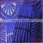 Blue fashion nylon big pattern tulle embroidery mesh swiss lace fabric