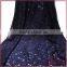 2016 New Arrival Big Navy Flower Lace Embroidery Fabric on Grid Mesh in High Quality