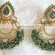 Beads polki Chand Bali gold tone dangler EARRINGS1