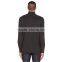2015 European style trendy high collar plain black mens italian shirts
