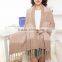 new fashion fringed ladies knit shawl scarf