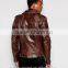 2016 Men's Black Dust Leather Biker Jacket With Quilting