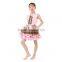 Polka Dot Cotton Girl Dress with Ruffle Tutu
