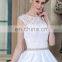 ED New Collected Bateau Beaded Crystal Lace Ball Gown Women Wedding Dress