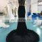 Wholesale Nigh Neckline Sheer Top Velvet Dresses Party Night Evening Without Sleeves