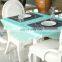 2015 High Quality Brown Dot Flocking Organza Decorative Dining Transparent Table Cover