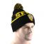 100%Acrylic Cheap Fur POM POM Beanies Knitted Hats