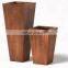 Rectangle Corten steel planter pot for hotel decor