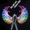 China Custom Illuminated Signage angel wings Neon lighting Signs for sale