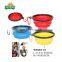 Hot Sale Top Quality Yellow Silicone Custom Pet Bowl, Collapsible Dog Bowl