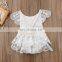 Baby Girl White lace Romper Toddler Summer Boutique jumpsuits short sleeve