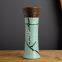 Green Chinese Style Hand Made Paint Large Three-Piece Ceramic Vase For Home Table Decor