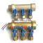 China supply heating plumbing brass pap pex pipe manifolds with ball valve