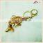 Top Quality Gold Colorful Crystal Fish Keychain