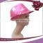 cheap fashion girls pink sequined hats with star printed