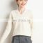 Fashion Cashmere Ribbing Knit V Neck Pullover Sweater for Women