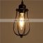 Vintage edison bulb light pendant lamps bird cage shade decorative chandelier