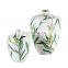 Hot Sale Modern New Chinese Style Green Leaf Ceramic Vase For Dried Flower Arrangement
