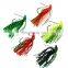 Weihai fast delivery 7cm/13g  jigging  bait Buzz bait mixed lead head Fishing lures with  silicone skrit