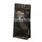 Matt Black Custom Printing Flat Bottom Aluminum Foil Coffee Bags With Valve