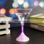 New Arrival Design LED Light Up Flashing Plastic Martini Cocktail Glasses