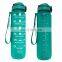 2021 ready to ship eco friendly portable tritan BPA free frosted plastic motivational milk jug water bottle 1 litre fitness