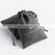 PandaSew custom logo printed small mini velvet suede drawstring pouch bag for jewelry